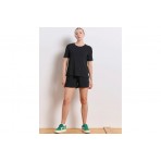 Body Talk Γυναικείο Κρουαζέ Κοντομάνικο T-Shirt Μαύρο
