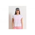 Body Talk Mesh Γυναικείο Κοντομάνικο T-Shirt Λευκό