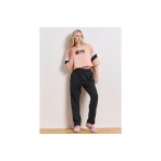 Body Talk Γυναικείo Cropped Κοντομάνικo T-Shirt Σομόν