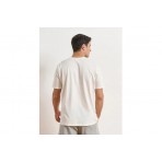 Body Talk Ανδρικό Κοντομάνικο T-Shirt Εκρού
