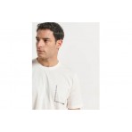 Body Talk Ανδρικό Κοντομάνικο T-Shirt Εκρού