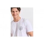 Body Talk Ανδρικό Κοντομάνικο T-Shirt Λευκό