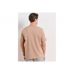 Body Talk L.I.M.I.T.E.D Ανδρικό Κοντομάνικο T-Shirt Καφέ