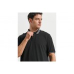 Body Talk Polo Ανδρικό Κοντομάνικο T-Shirt Μαύρο
