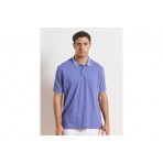 Body Talk Polo Ανδρικό Κοντομάνικο T-Shirt Μωβ