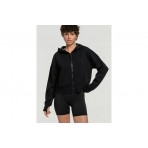 Body Talk Scuba Γυναικεία Πολυεστερική Ζακέτα με Κουκούλα Μαύρη