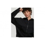 Body Talk Scuba Γυναικεία Πολυεστερική Ζακέτα με Κουκούλα Μαύρη