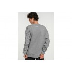 Body Talk Γυναικεία Μακρυμάνικη Μπλούζα με Λαιμόκοψη Γκρι