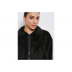 Body Talk Teddy Γυναικεία Ζακέτα Sherpa Μαύρη