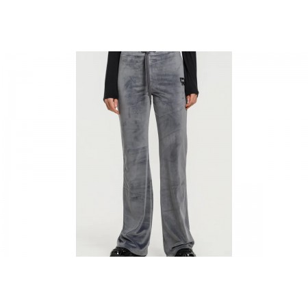 Body Talk Row Γυναικείο Βελουτέ Παντελόνι Φόρμας Γκρι Σκούρο