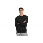 Body Talk Ανδρική Μακρυμάνικη Μπλούζα με Λαιμόκοψη Μαύρη