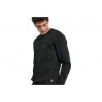 Body Talk Ανδρική Μακρυμάνικη Μπλούζα με Λαιμόκοψη Μαύρη