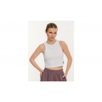 Body Talk Γυναικείο Αμάνικο Crop Top Λευκό