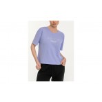 Body Talk Γυναικείο Κοντομάνικο Cropped T-Shirt Λιλά