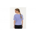 Body Talk Γυναικείο Κοντομάνικο Cropped T-Shirt Λιλά