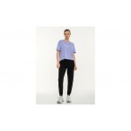 Body Talk Γυναικείο Κοντομάνικο Cropped T-Shirt Λιλά
