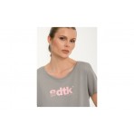 Body Talk Γυναικείο Κοντομάνικο T-Shirt Γκρι
