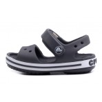 Crocs Crocband Βρεφικά-Παιδικά Σανδάλια Ανθρακί, Λευκά