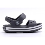 Crocs Crocband Βρεφικά-Παιδικά Σανδάλια Ανθρακί, Λευκά