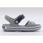 Crocs Crocband Βρεφικά-Παιδικά Σανδάλια Γκρι, Μπλε Σκούρο, Λευκά