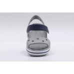 Crocs Crocband Βρεφικά-Παιδικά Σανδάλια Γκρι, Μπλε Σκούρο, Λευκά