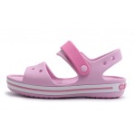 Crocs Crocband Βρεφικά-Παιδικά Σανδάλια Ροζ, Λευκά