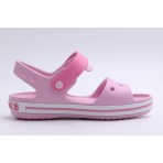 Crocs Crocband Βρεφικά-Παιδικά Σανδάλια Ροζ, Λευκά