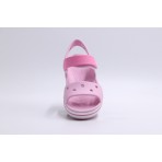 Crocs Crocband Βρεφικά-Παιδικά Σανδάλια Ροζ, Λευκά