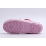 Crocs Crocband Βρεφικά-Παιδικά Σανδάλια Ροζ, Λευκά