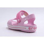 Crocs Crocband Βρεφικά-Παιδικά Σανδάλια Ροζ, Λευκά
