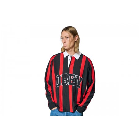Obey Landon Stripe Polo Ls 