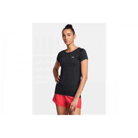 Under Armour HeatGear Armour Γυναικείο Κοντομάνικο T-Shirt Μαύρο