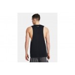 Under Armour Left Chest Cut-Off Ανδρική Αμάνικη Μπλούζα Μαύρη