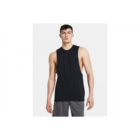 Under Armour Left Chest Cut-Off Ανδρική Αμάνικη Μπλούζα Μαύρη