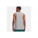 Under Armour Left Chest Cut - Off Ανδρική Αμάνικη Μπλούζα Γκρι