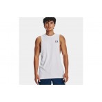 Under Armour Left Chest Cut-Off Ανδρική Αμάνικη Μπλούζα Λευκή