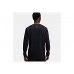 Under Armour Sportstyle Left Chest Μακρυμάνικη Μπλούζα Μαύρη