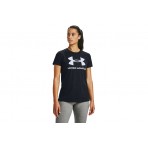 Under Armour Sportstyle Logo Γυναικείο Κοντομάνικο T-Shirt Μαύρο, Λευκό