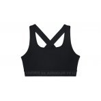 Under Armour Mid Crossback Γυναικείο Μπουστάκι Μαύρο