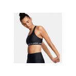 Under Armour Mid Crossback Γυναικείο Μπουστάκι Μαύρο