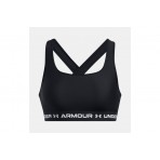 Under Armour Mid Crossback Γυναικείο Μπουστάκι Μαύρο