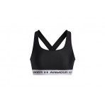 Under Armour Crossback Medium Γυναικείο Μπουστάκι Μαύρο, Λευκό