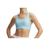 Under Armour Mid Crossback Γυναικείο Μπουστάκι Γαλάζιο