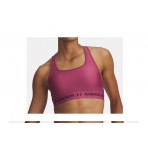 Under Armour Mid Crossback Γυναικείο Μπουστάκι Κερασί