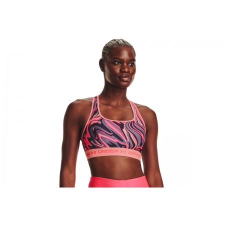 Under Armour Crossback Mid Print Μπουστάκι Medium Support Γυναικείο 