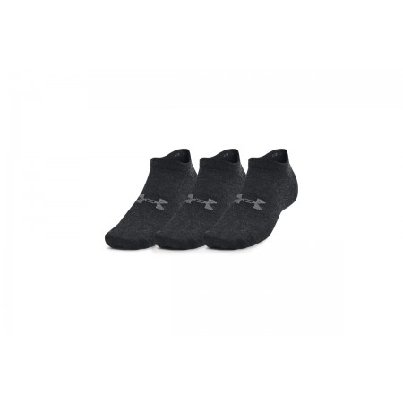 Under Armour Essential Κάλτσες Μέχρι τον Αστράγαλο Μαύρες 3 Τεμάχια