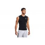 Under Armour Heatgear Ανδρική Αμάνικη Μπλούζα Μαύρη