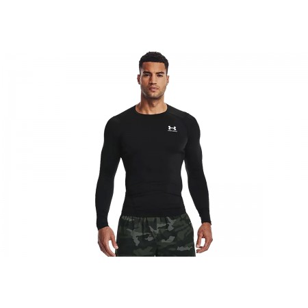 Under Armour HeatGear Ανδρική Μακρυμάνικη Ισοθερμική Μπλούζα Μαύρη