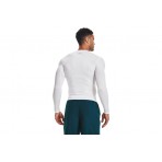 Under Armour HeatGear Ανδρική Μακρυμάνικη Ισοθερμική Μπλούζα Λευκή