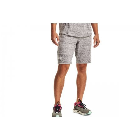 Under Armour Rival Terry Ανδρική Αθλητική Βερμούδα Γκρι